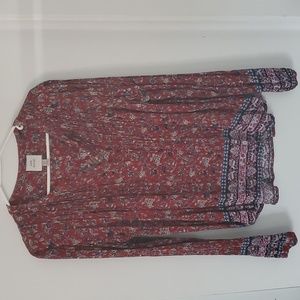 Knox Rose Size:L  Women's red print shirt